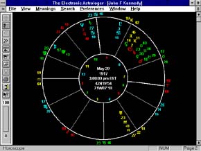 EA Horoscope screen shot - natal chart